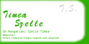 timea szelle business card