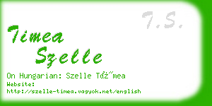 timea szelle business card